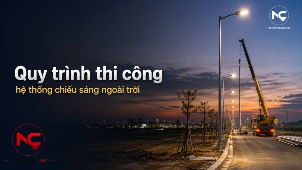 Quy trình thi công hệ thống chiếu sáng ngoài trời