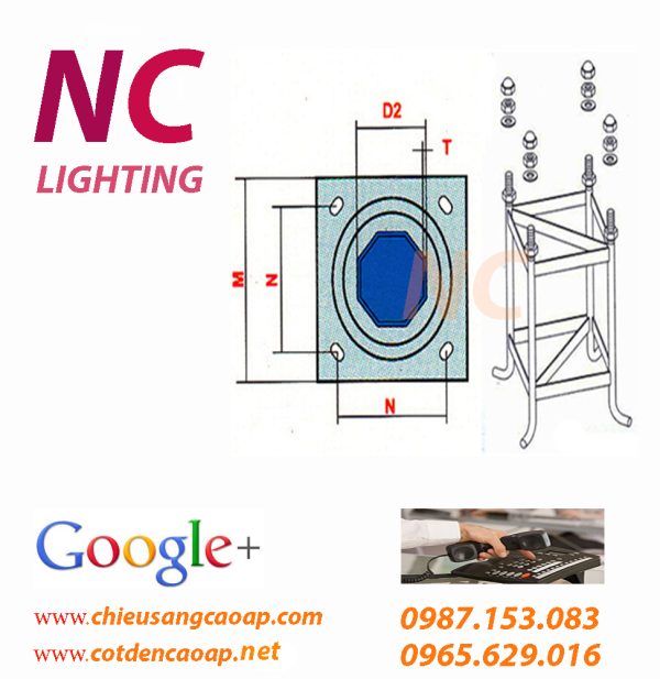 khung móng cột đèn giá rẻ