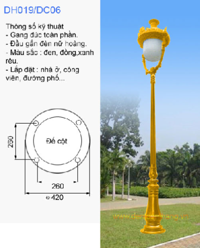 cot den san vuon tai bac ninh