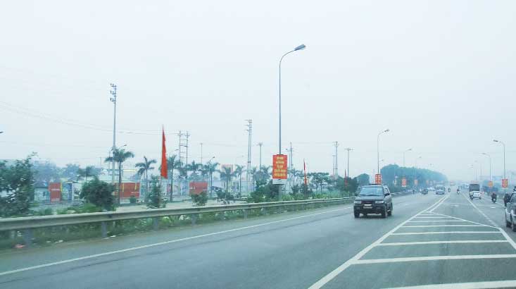 Cột đèn cao áp tại Bắc Giang