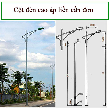 Giá cột đèn cao áp tại Hà Nội