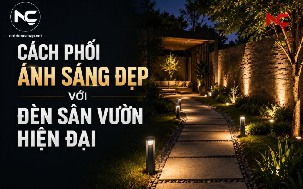 Phối ánh sáng đẹp với đèn sân vườn