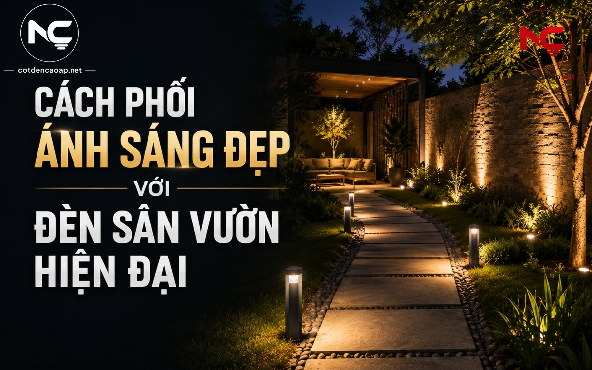 Phối ánh sáng đẹp với đèn sân vườn