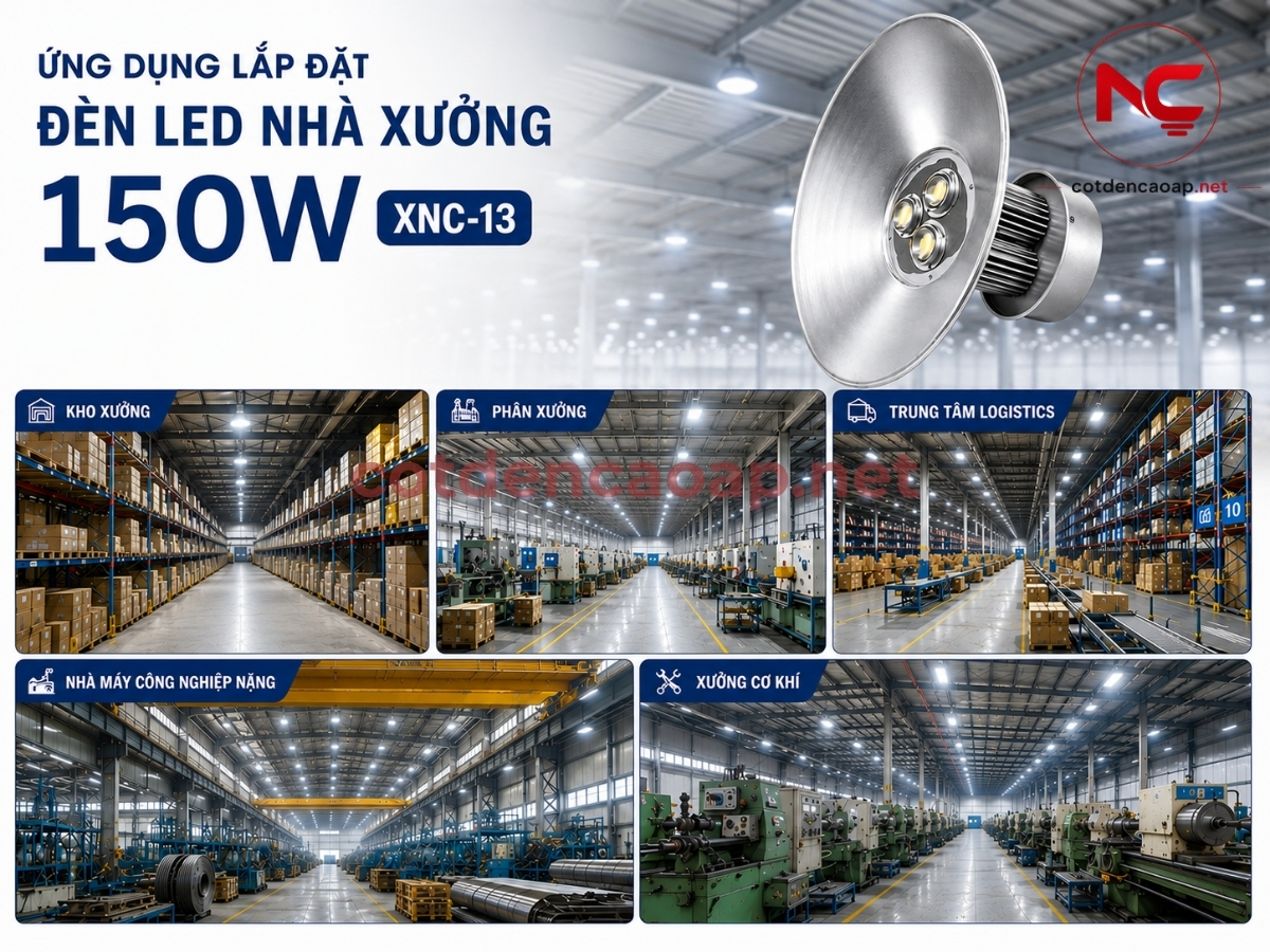 Ứng dụng đèn led nhà xưởng XNC-13