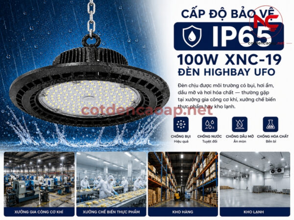 Đèn LED nhà xưởng Highbay UFO 100W XNC-19