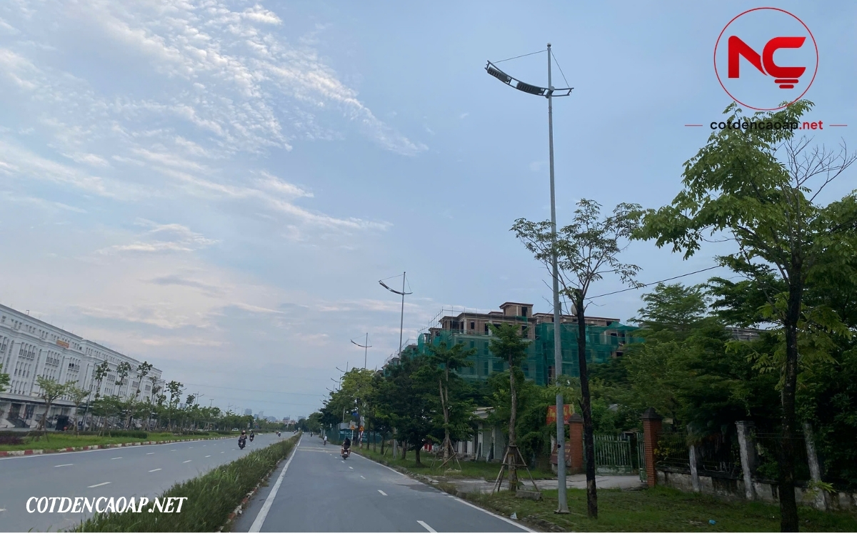 Cột đèn cánh buồm thực tế
