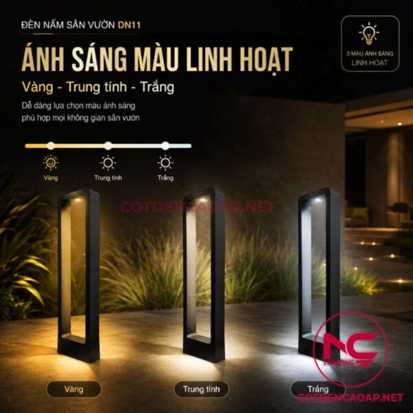 Ánh sáng màu đèn nấm sân vườn dn11