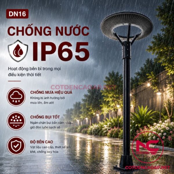 Chống nước cột đèn sân vườn DN16