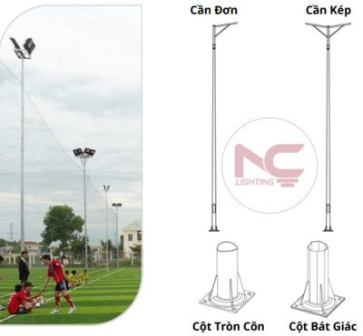 cot den san bong