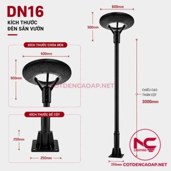 Đèn Nấm Kim Cương DN16