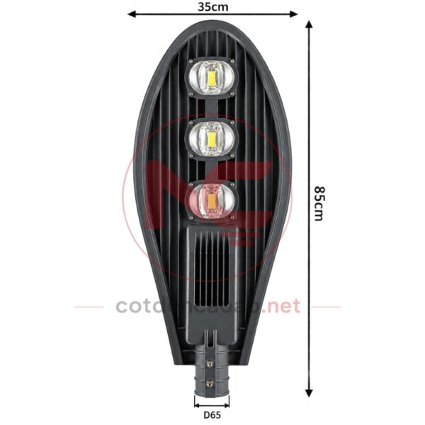 Kích thước ngang dọc đèn đường LED LNC-21 150W