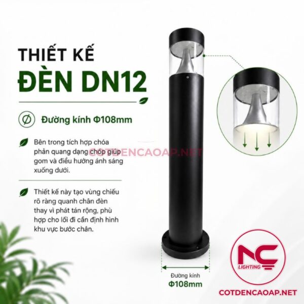 Thiết kế đèn nấm sân vườn DN12