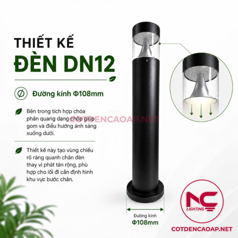 Thiết kế đèn nấm sân vườn DN12