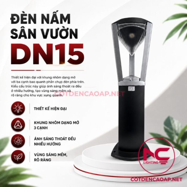 Thiết kế đèn nấm sân vườn DN15