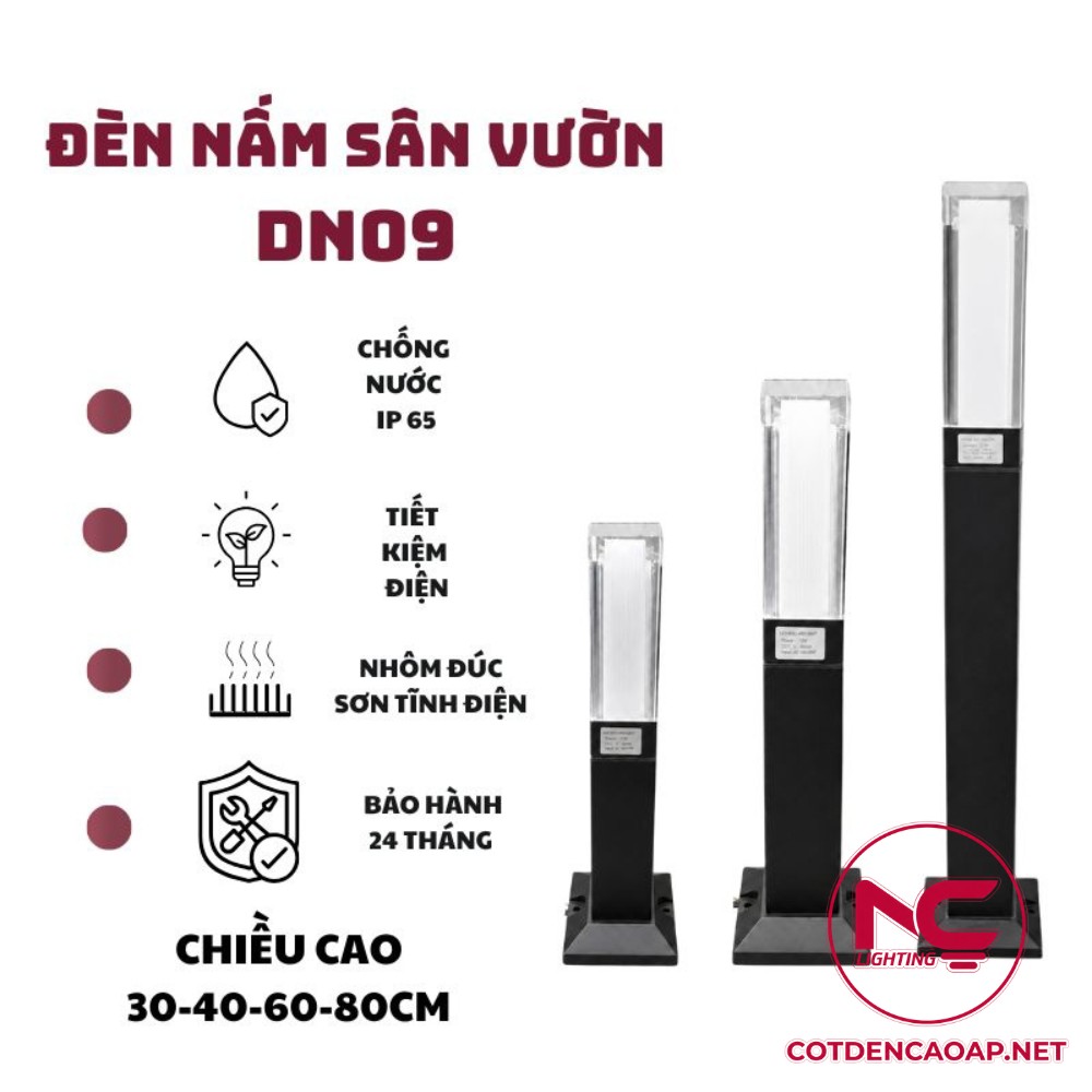 Thông tin đèn nấm sân vườn DN09