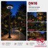 Ứng dụng của đèn nấm sân vườn DN16