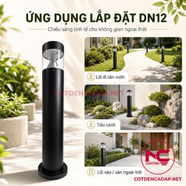 Ứng dụng đèn nấm sân vườn DN12