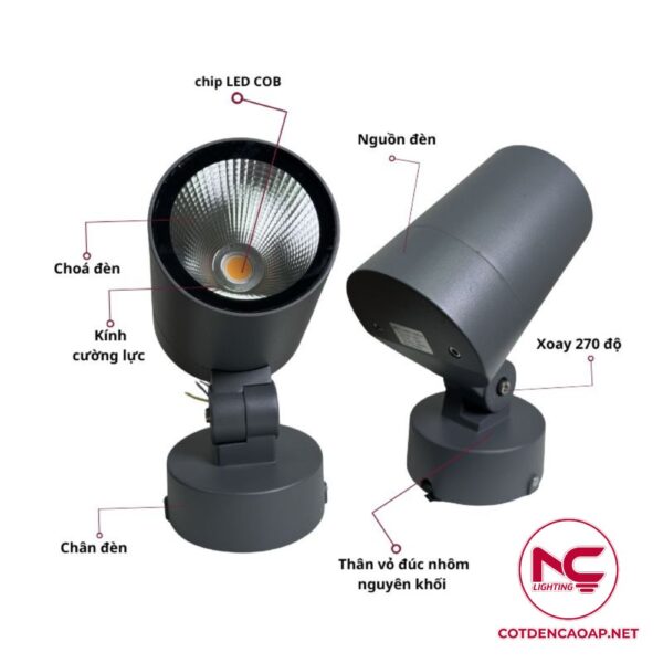 Chi tiết đèn chiếu NCCND cao cấp