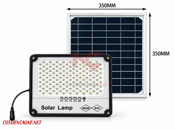 Đèn Pha LED Năng Lượng Mặt Trời Chống Lóa PNC-35 200W