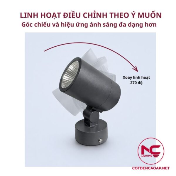 Đèn Chiếu Cây Nhôm Đúc Cao Cấp NCCND