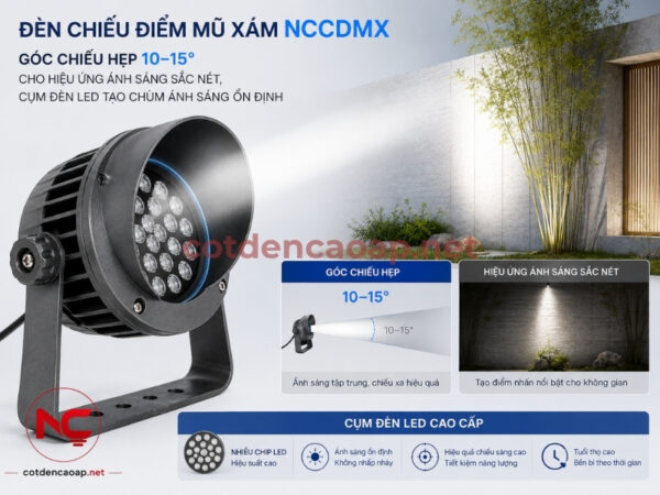Đèn Chiếu Điểm Mũ Xám NCCDMX