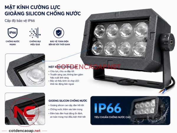 Đèn Chiếu Điểm Thấu Kính Vuông Xám NCCDTKVX