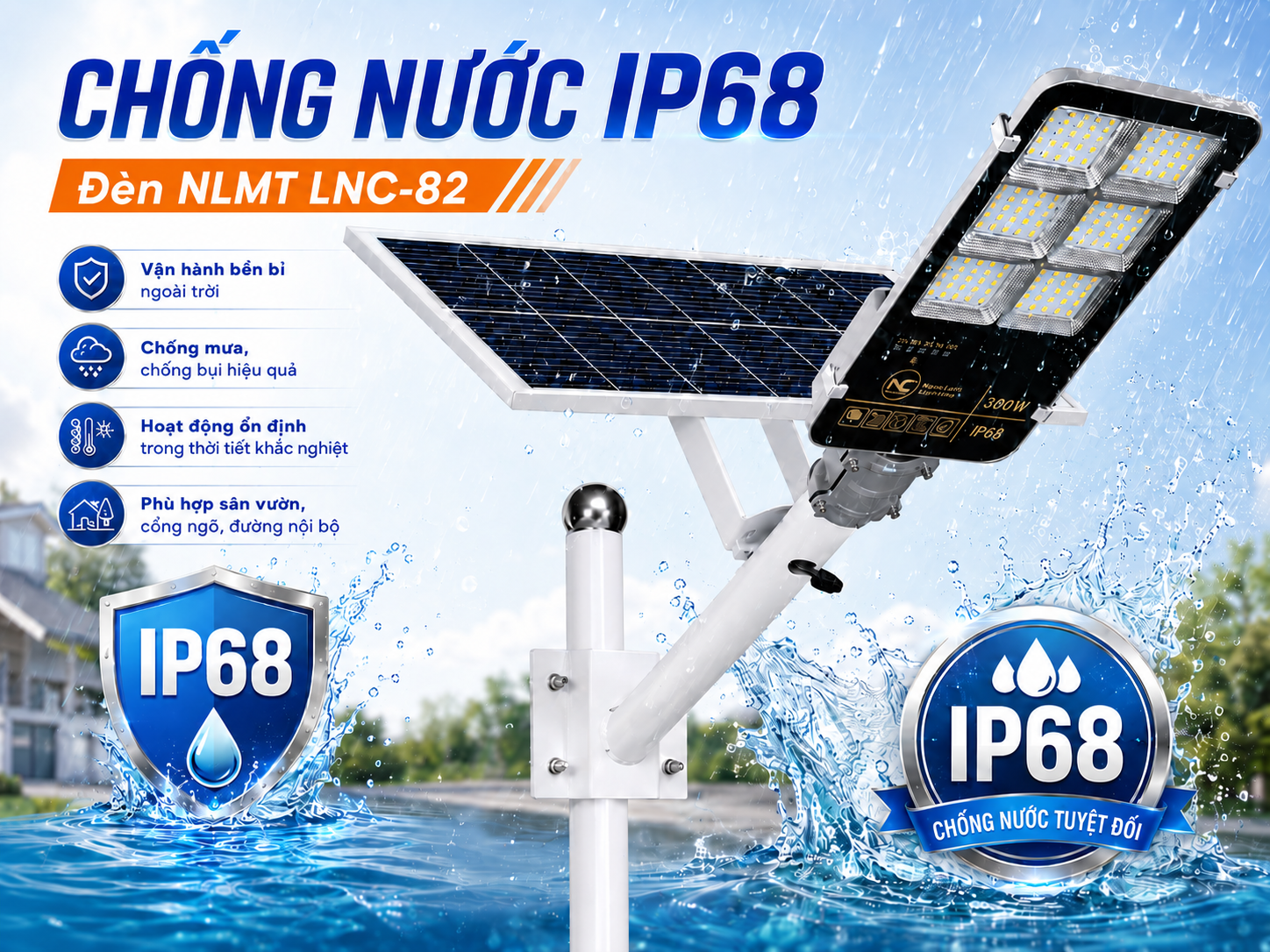 Tiêu chuẩn chống nước IP68 của Đèn LED NLMT LNC 82