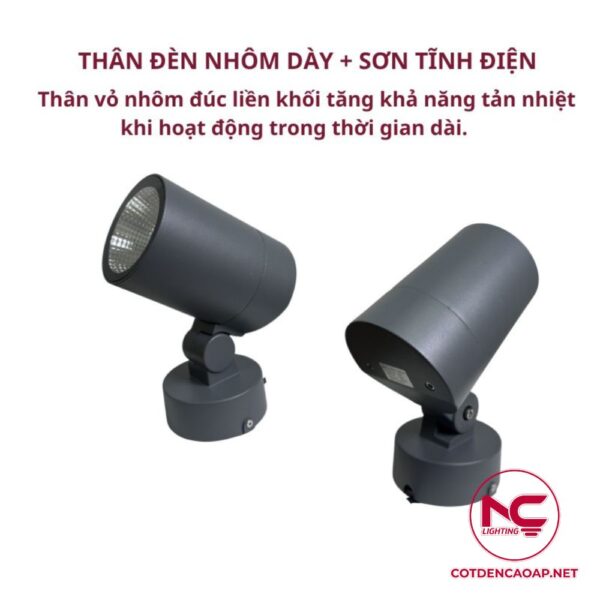 Đèn Chiếu Cây Nhôm Đúc Cao Cấp NCCND