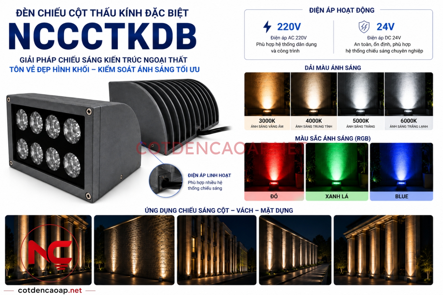 Màu ánh sáng đèn chiếu cây TKDB