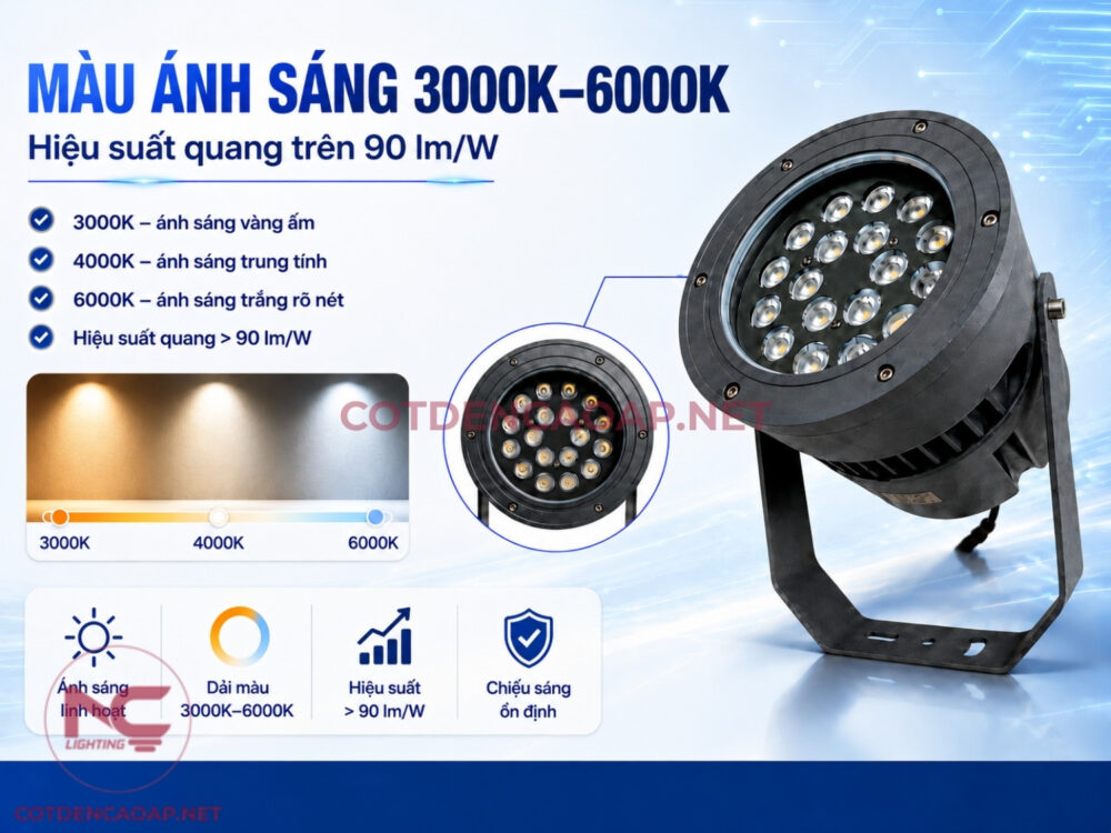 Đèn Chiếu Điểm Cao Cấp NCCDCC Chống Nước IP66