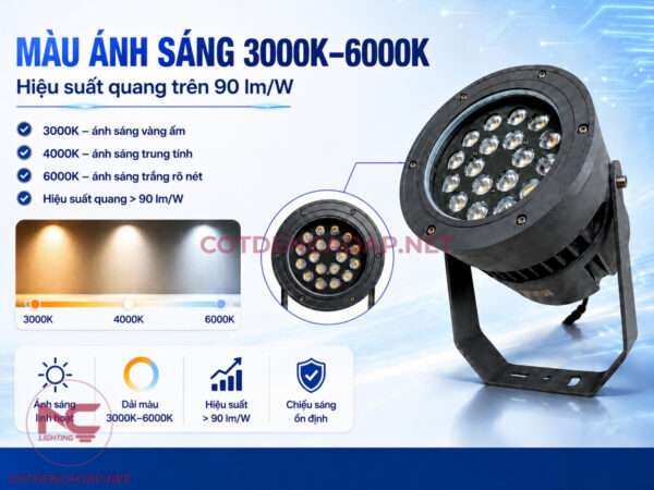 Đèn Chiếu Điểm Cao Cấp NCCDCC Chống Nước IP66
