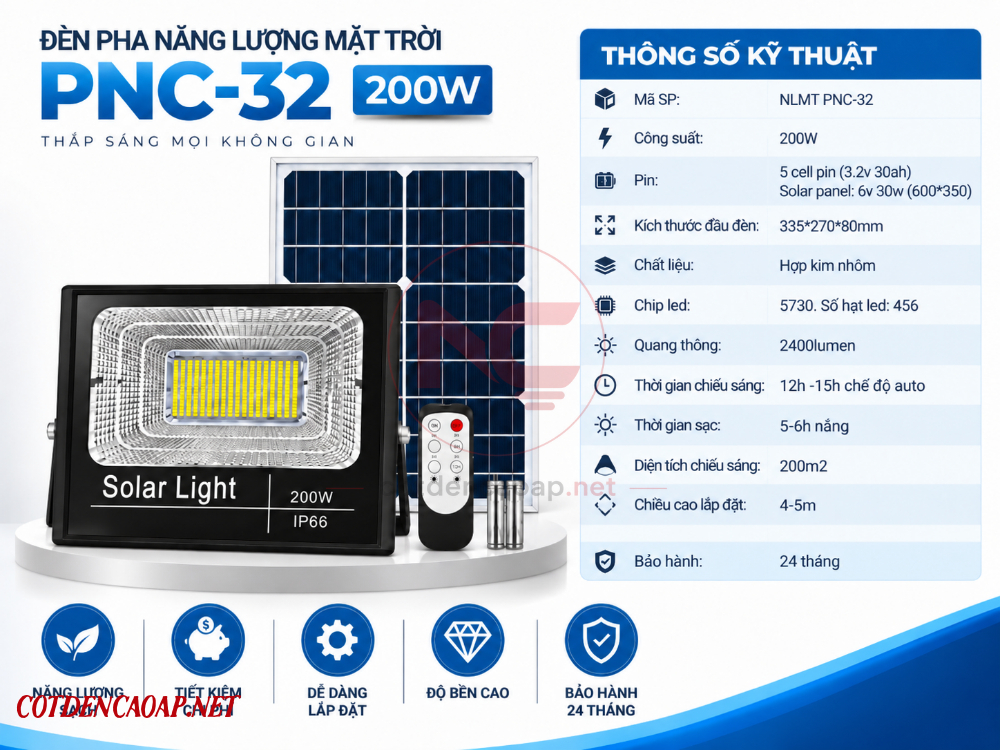 thông số của đèn pha led NLMT PNC-32