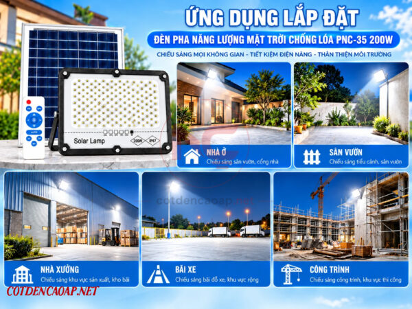 Ứng dụng của đèn pha led nlmt pnc-35