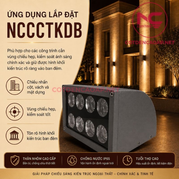 Ứng dụng của đèn chiếu cột tkdb