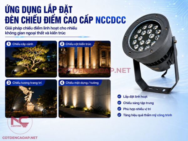 Ứng dụng của đèn chiếu điểm cao cấp NCCDCC