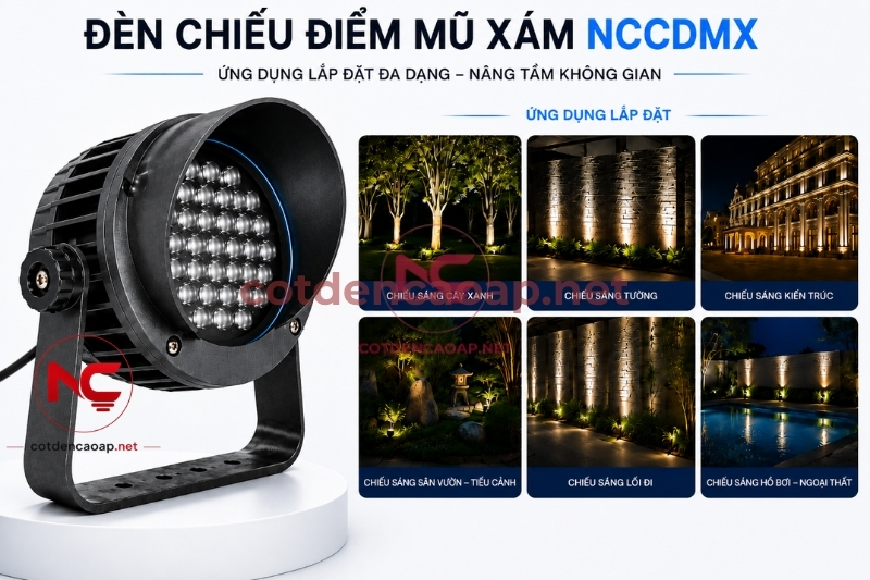 Đèn Chiếu Điểm Mũ Xám NCCDMX