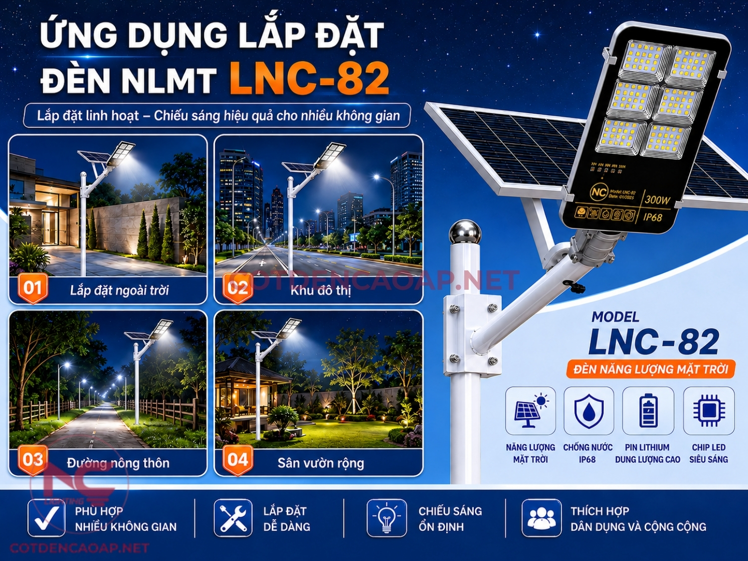 Ứng dụng đèn LED NLMT LNC-82
