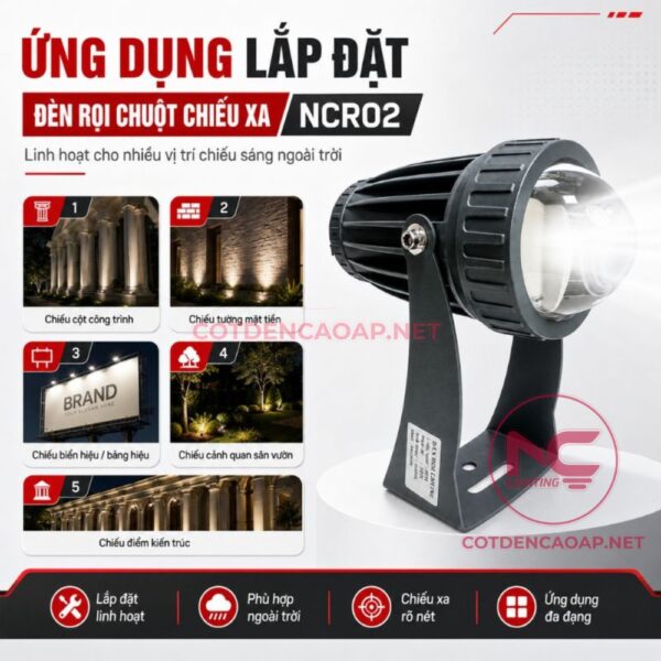 Ứng dụng đèn rọi chuột NCR02