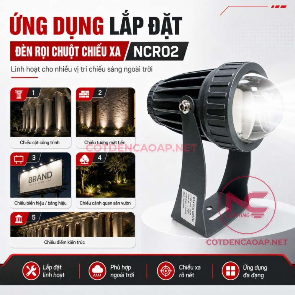 Ứng dụng đèn rọi chuột NCR02