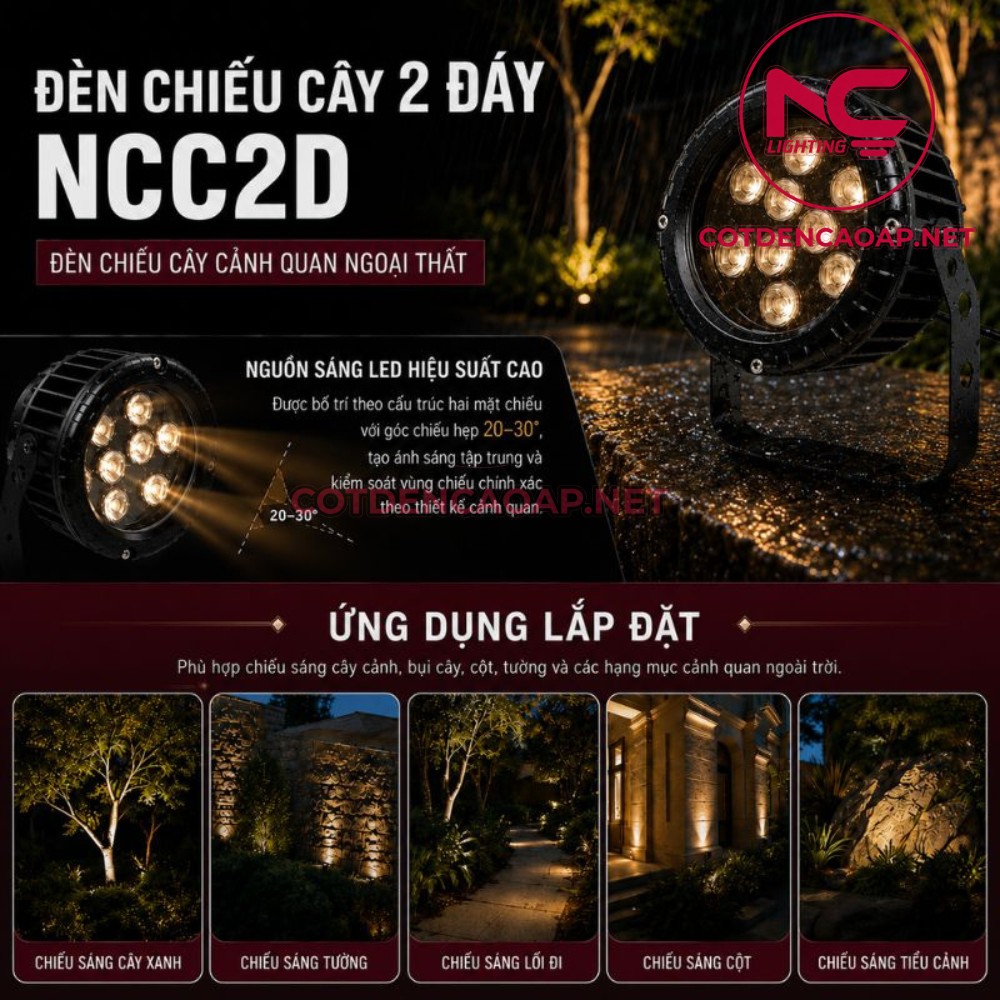Ứng dụng đèn chiếu cây NCC2D