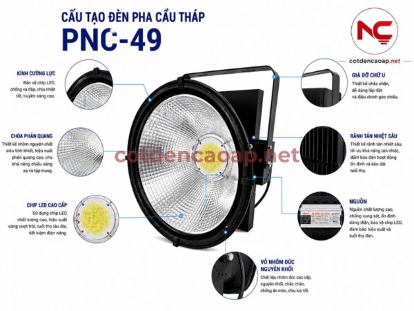 Đèn Pha LED Cẩu Tháp PNC-49