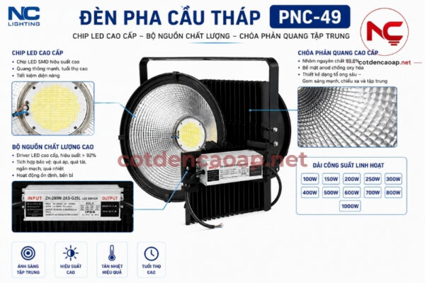 LED đèn pha cẩu tháp PNC 49