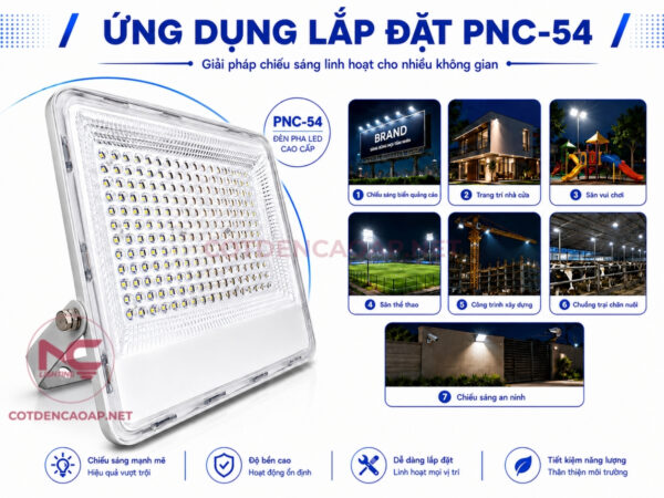Ứng dụng của đèn pha led pnc 54