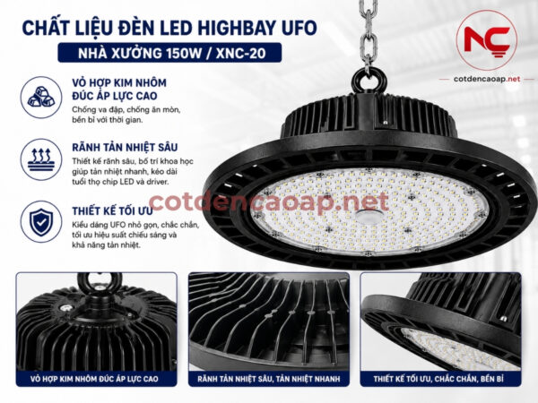 Đèn LED nhà xưởng Highbay UFO XNC-20