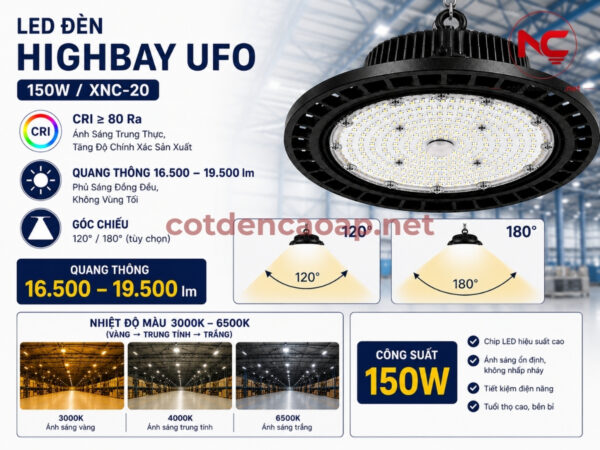 Đèn LED nhà xưởng Highbay UFO XNC-20