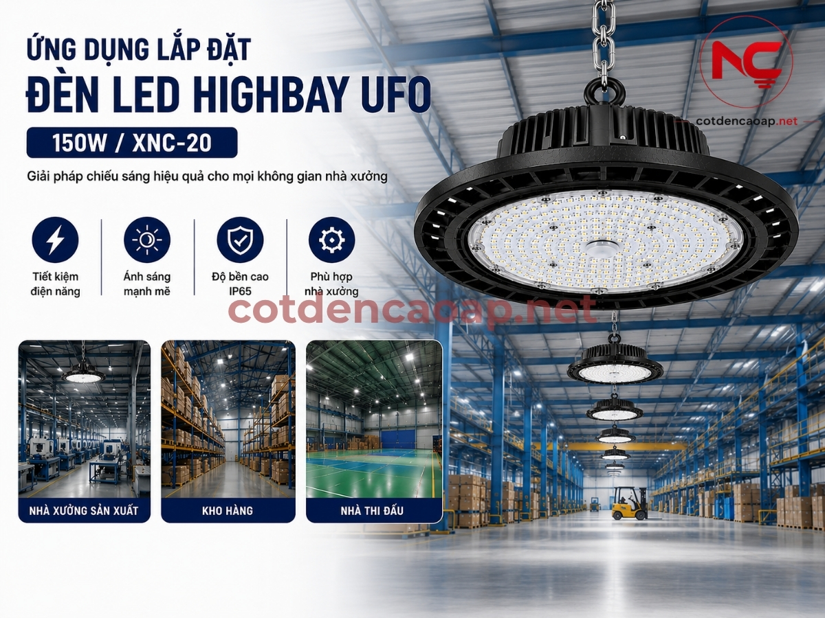 Ứng dụng đèn led nhà xưởng XNC-20