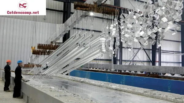 Hình ảnh mạ kẽm nhúng nóng cho cột đèn cao áp