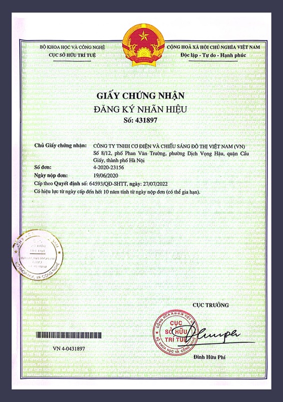 Giấy chứng nhận đăng ký nhãn hiệu