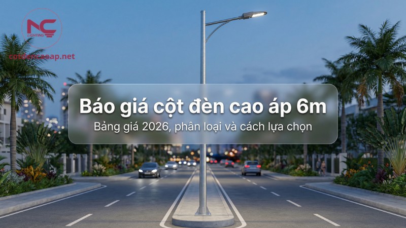 Báo giá cột đèn cao áp 6m mới nhất năm 2026