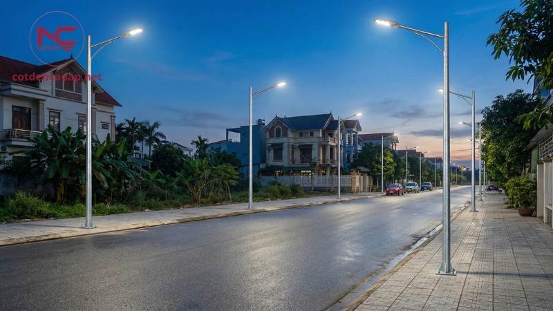 cột đèn cao áp 6m phù hợp với công trình nào
